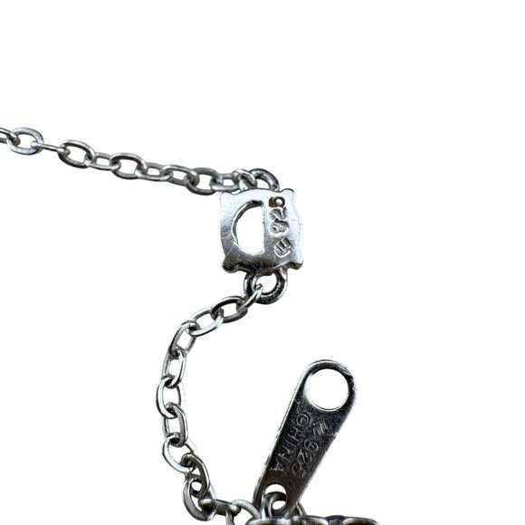 Sterling Silver Anklet With Cubic Zirconia Accents By Silpada - Picture 7 of 8